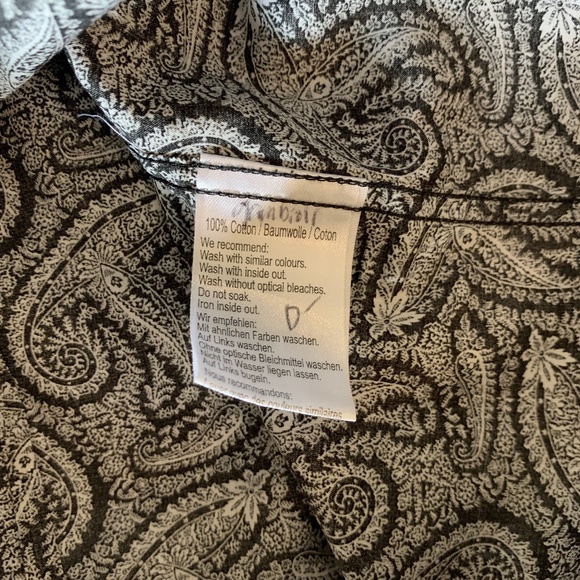 Sand Men's Collared Shirt, Size 42, Black, Grey & White - Picture 5 of 5